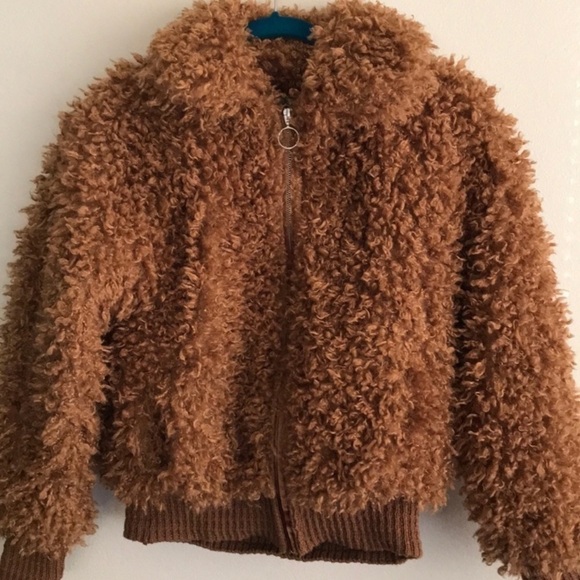 Teddy Bear Jacket Faux Fur Sherpa Bomber Jacket WILD FABLE Size Small NWT - Picture 6 of 15